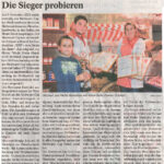 Die Sieger probieren